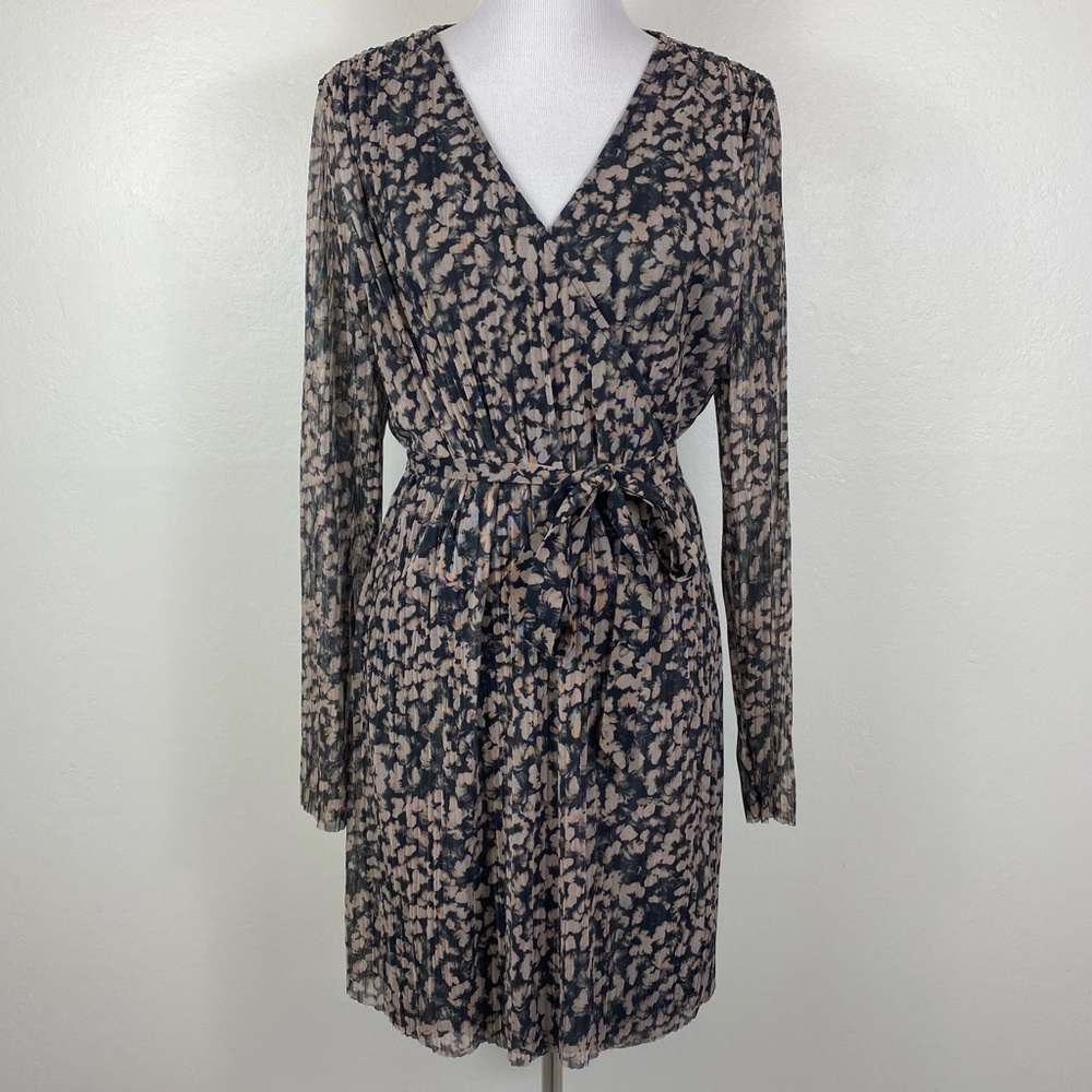 & Other Stories Pleated Floral Wrap Dress